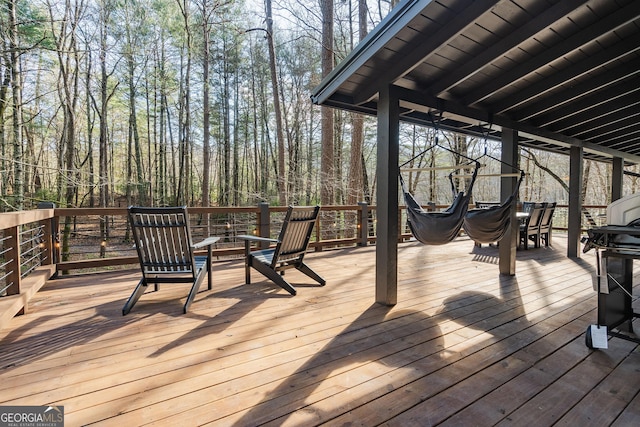 view of wooden deck