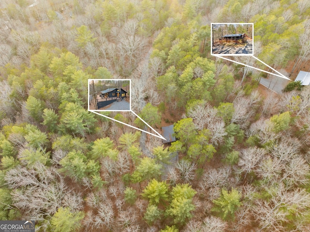 aerial view with a view of trees