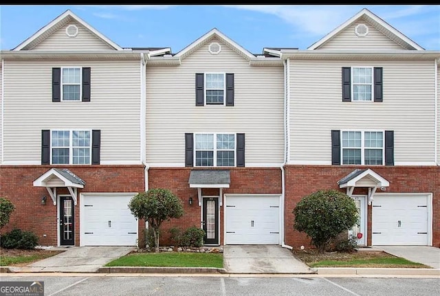 view of property with a garage