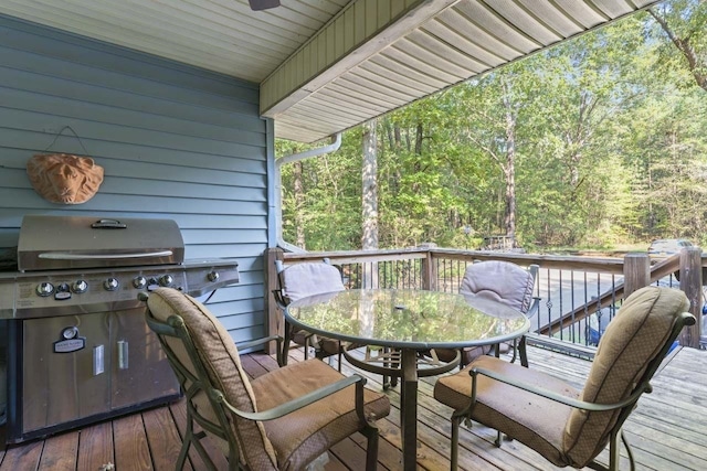 deck with grilling area