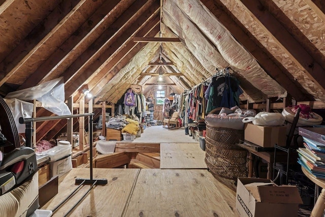 view of attic