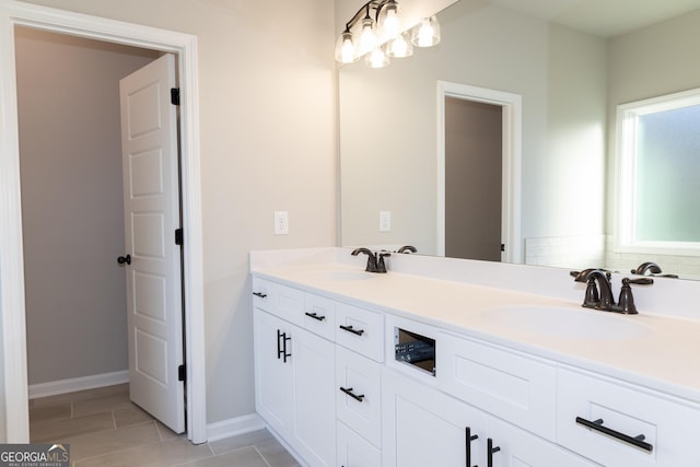 bathroom with vanity