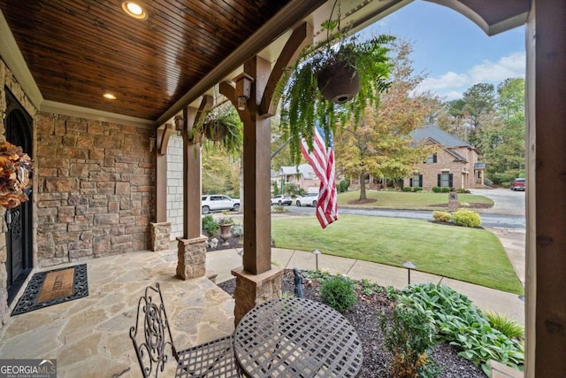 entrance to property featuring french doors