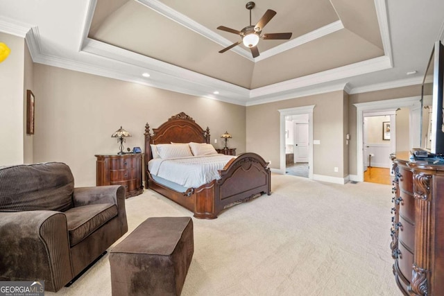 bathroom featuring ornamental molding, vanity, tile patterned floors, and a shower with door