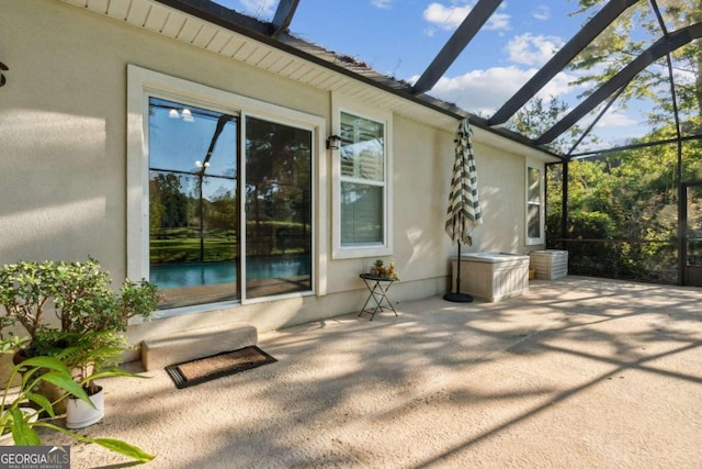 exterior space with a lanai