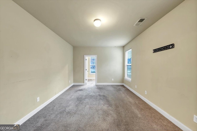 view of carpeted empty room