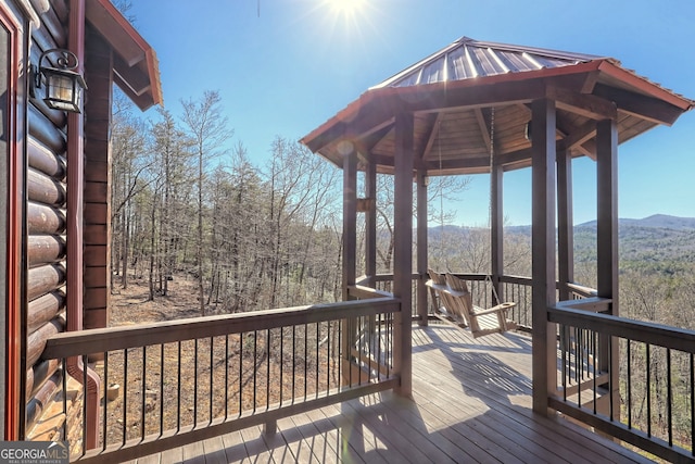 view of wooden terrace