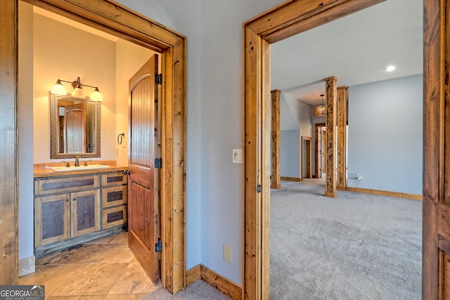 bathroom with vanity