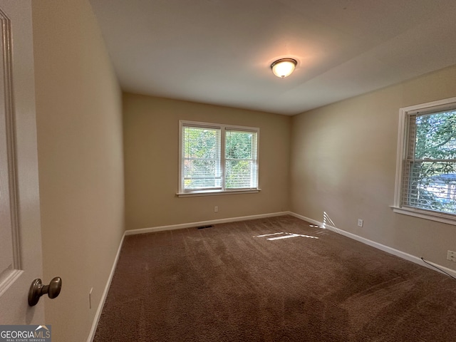 view of carpeted empty room