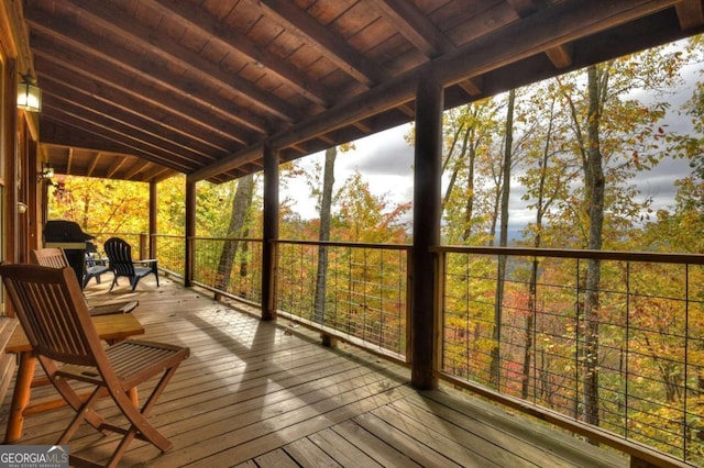 view of wooden terrace