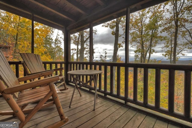 view of wooden terrace