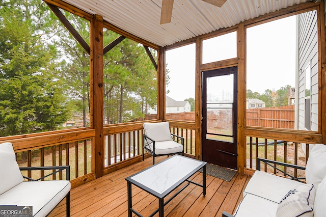 view of sunroom / solarium