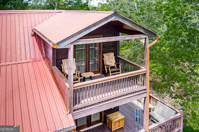 view of wooden deck