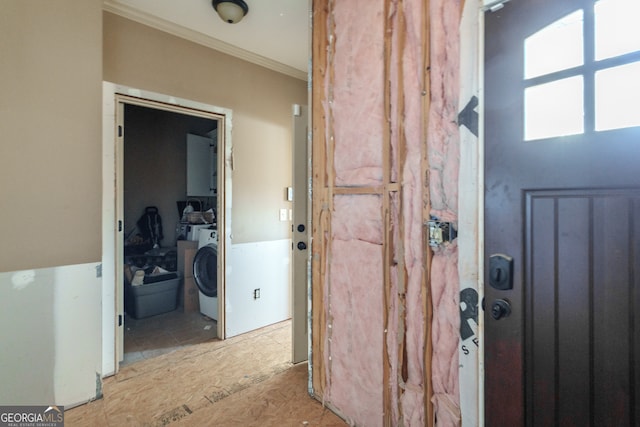 interior space featuring washer / clothes dryer