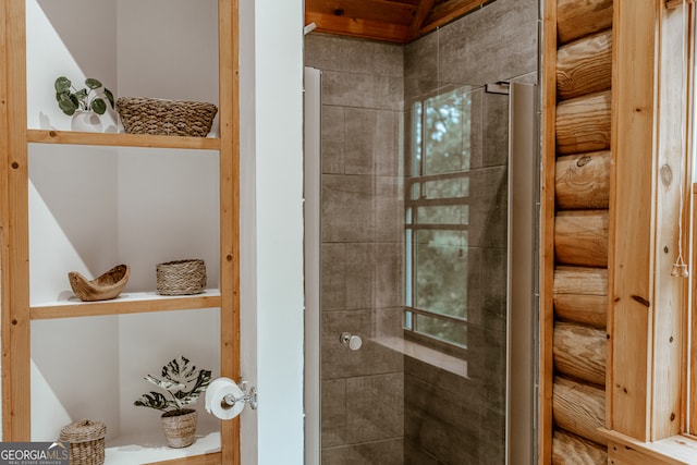 bathroom with walk in shower