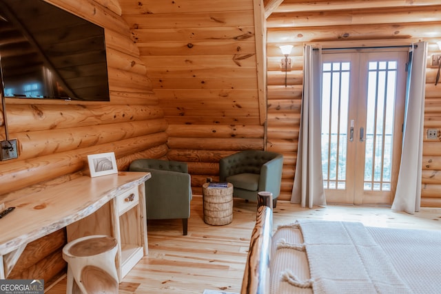 interior space with hardwood / wood-style floors