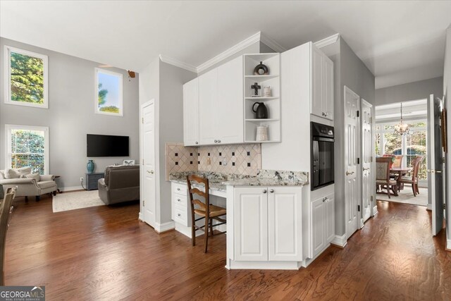 5 Arabian Ave, Alpharetta, GA 30004 - kitchen with stainless steel appliances, white cabinetry, a center island, and dark wood finished floors