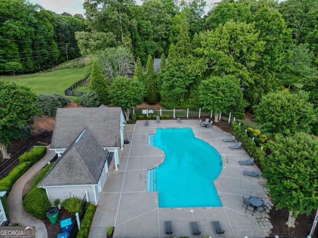 5 Arabian Ave, Alpharetta, GA 30004 - community pool featuring a patio and fence