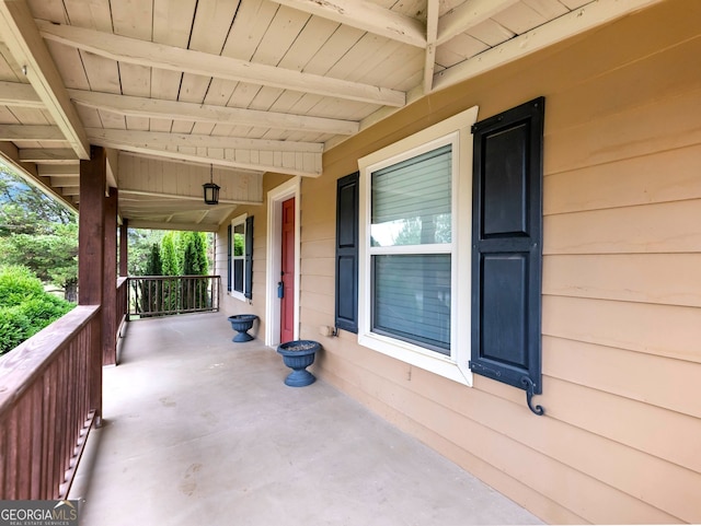 view of patio with covered porch