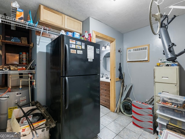 utilities featuring a wall mounted air conditioner and water heater