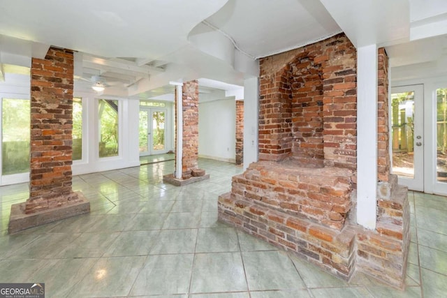 view of patio featuring french doors