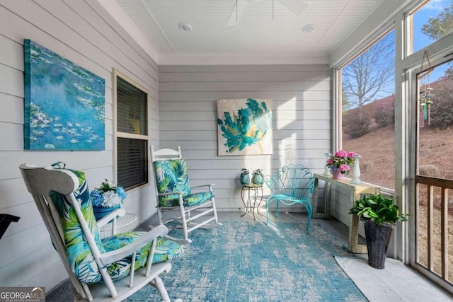 view of sunroom