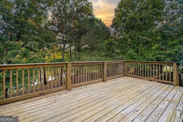 view of deck at dusk