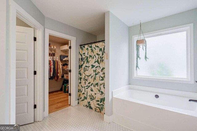 bathroom with a bathing tub