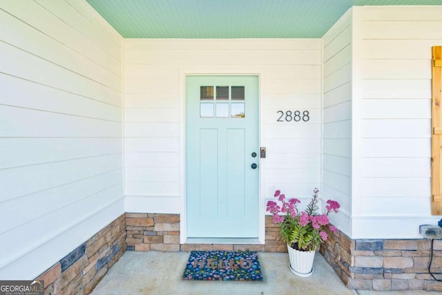 view of doorway to property