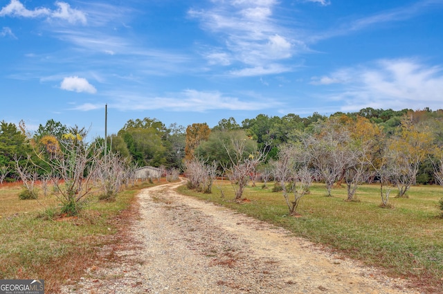 view of street featuring a rural view