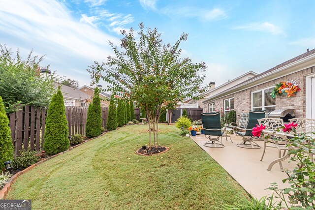 view of yard featuring a patio