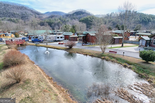 property view of water with a mountain view