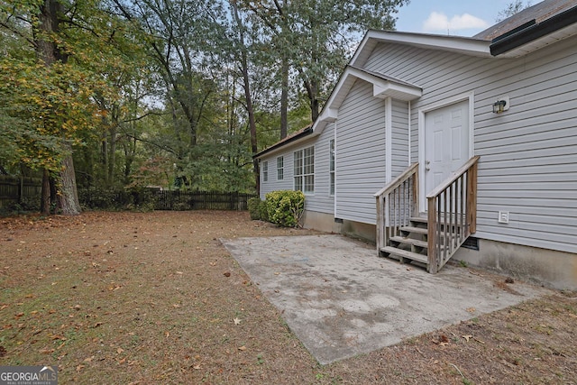 exterior space with a patio