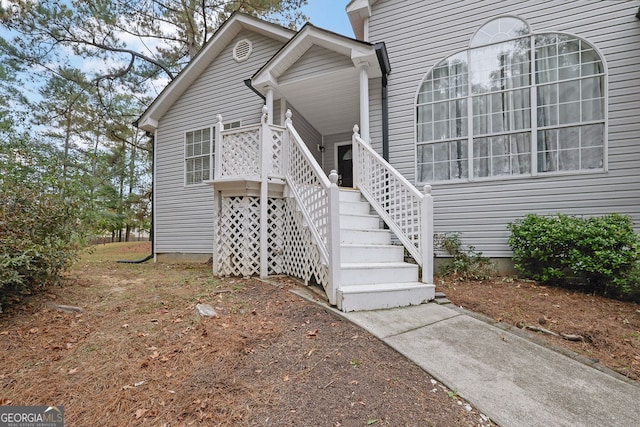 view of doorway to property