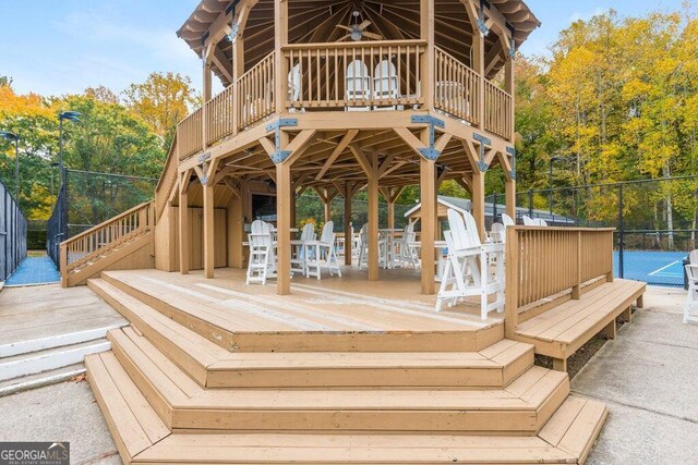 view of wooden terrace