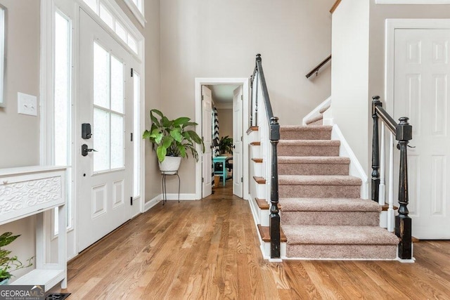 foyer featuring light hardwood / wood-style flooring