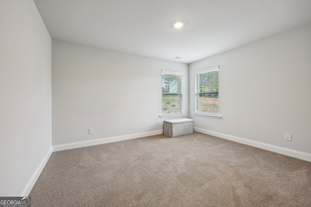 view of carpeted empty room