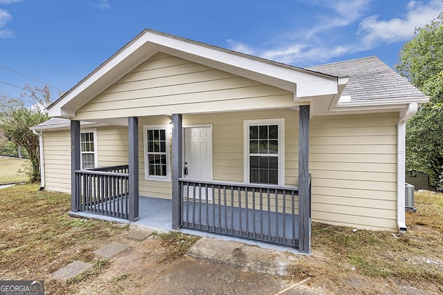 bungalow-style house with a porch