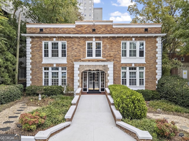 view of front of property with french doors