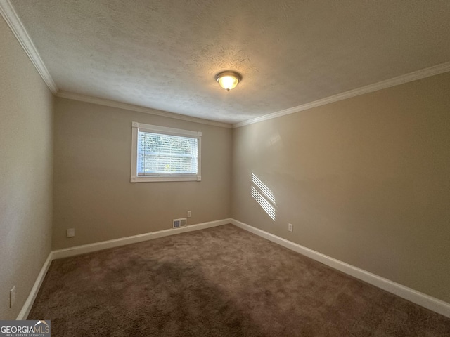 3850 Bright Star Rd, Douglasville, GA 30135 - spare room featuring crown molding, carpet floors, baseboards, and a textured ceiling