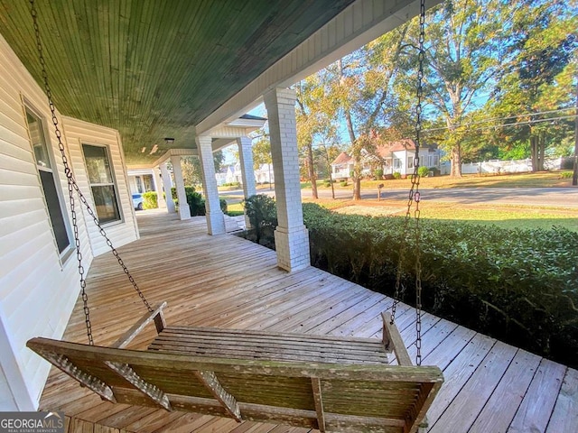 view of wooden terrace