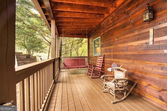 644 Matrix Ln, Ellijay, GA 30540 - view of wooden deck