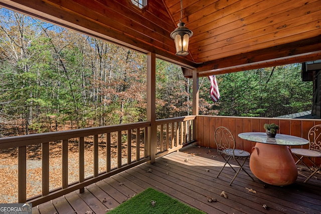 view of wooden terrace