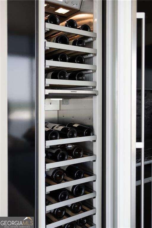 closet featuring wine cooler