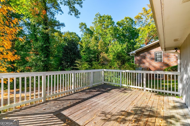 view of wooden deck