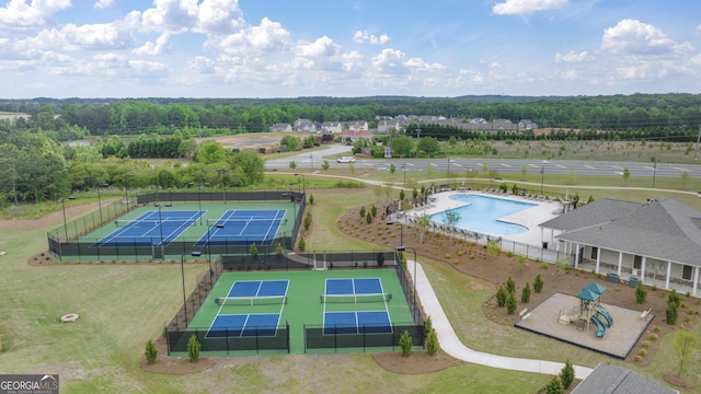 birds eye view of property