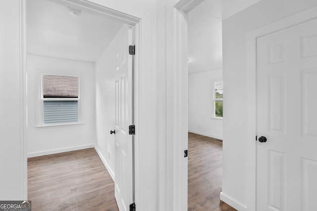 hall featuring hardwood / wood-style flooring