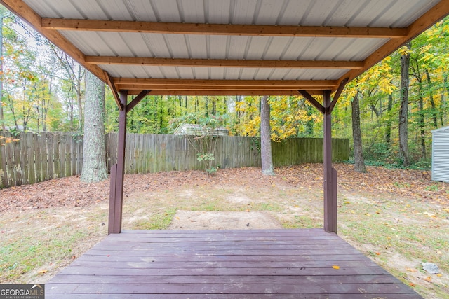 view of wooden deck