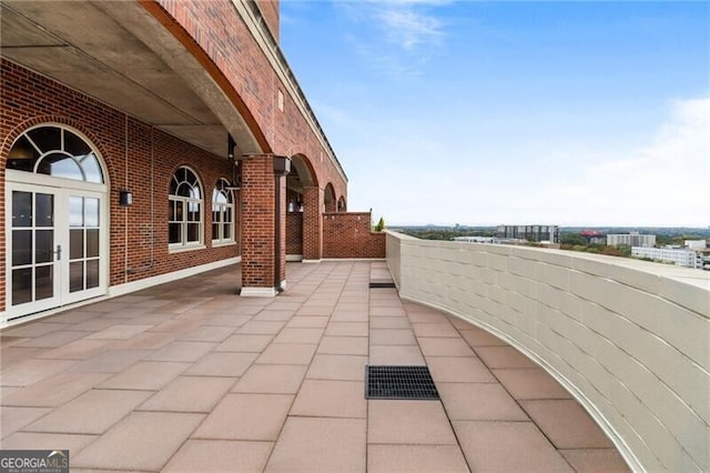 view of patio with french doors