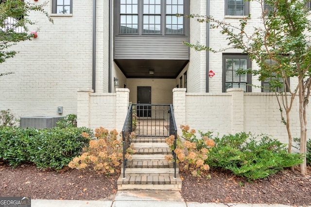 entrance to property with central AC